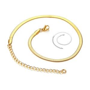 Stainless Steel Flat Snake Chain Choker